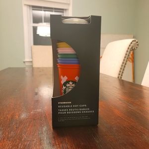 NEW, Starbucks 16 oz Hot cold cups with Lids, 6 pack